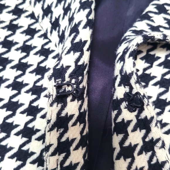 JONES NEW YORK | Black & White Houndstooth Blazer, Sz 12 - Picture 5 of 6